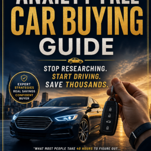 Hand holding car key fob beside sedan