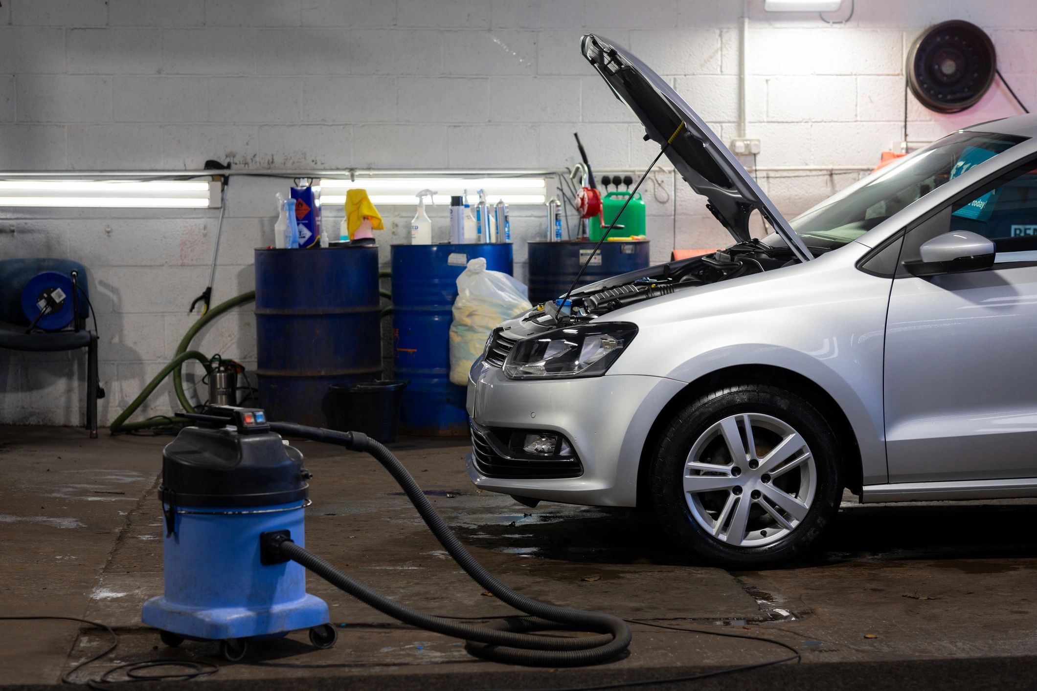 Modern vehicle in a professional automotive setting